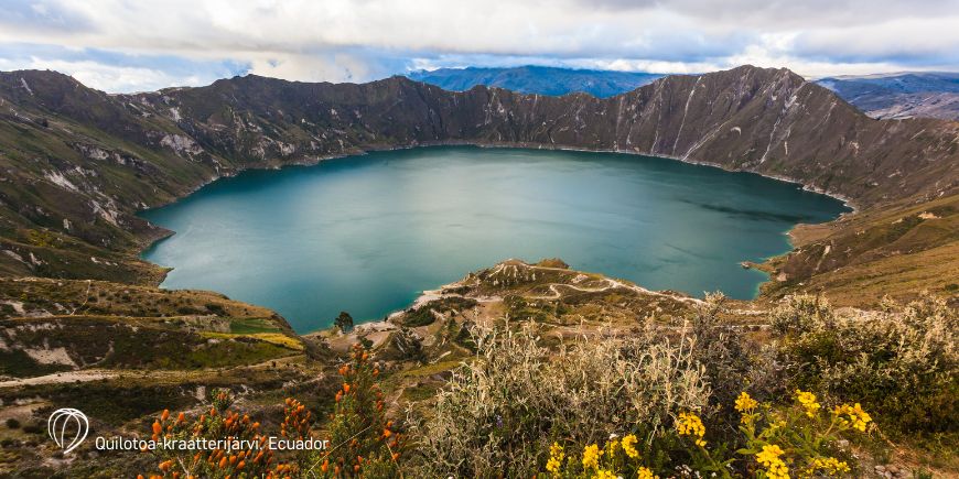 Quilotoa-kraatterijärvi Ecuadorissa